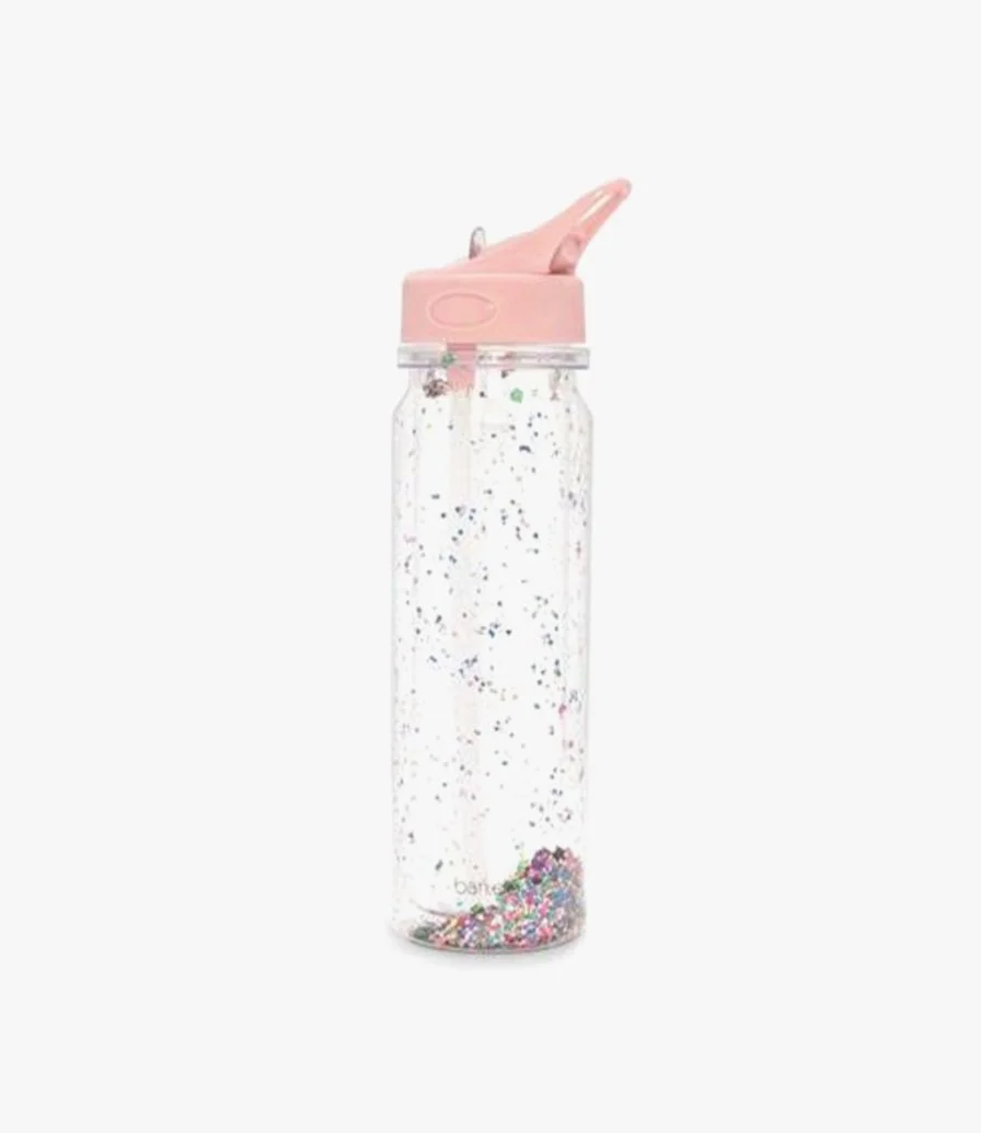 Confetti Glitter Bomb Water Bottle - Pink by Bando