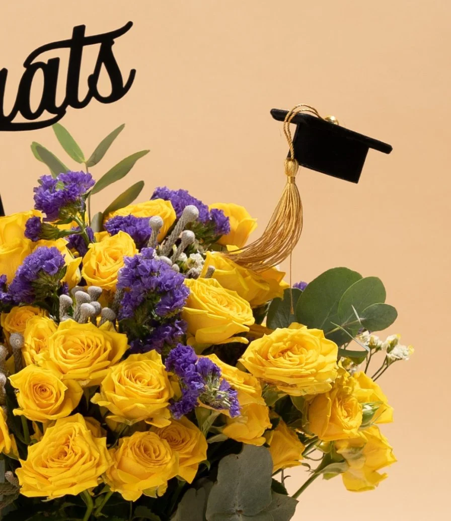 Congrats Grad Flower Vase