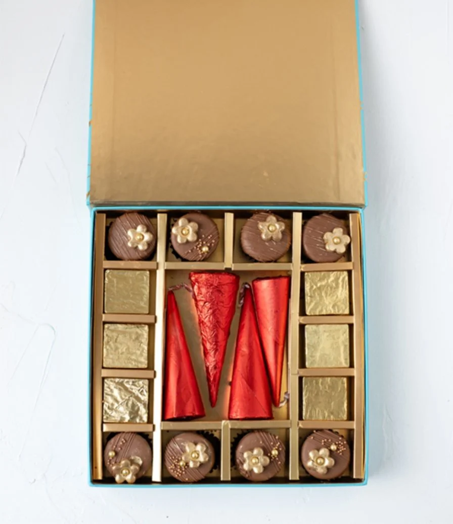 صندوق كوكيز وشوكولاتة ديوالي من إن جيه دي