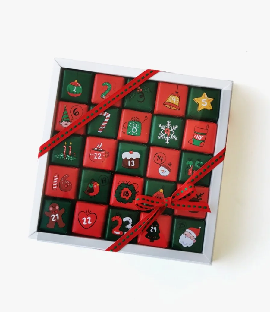 صندوق شوكولاتة العد التنازلي للكريسماس من إيكلا - أخضر