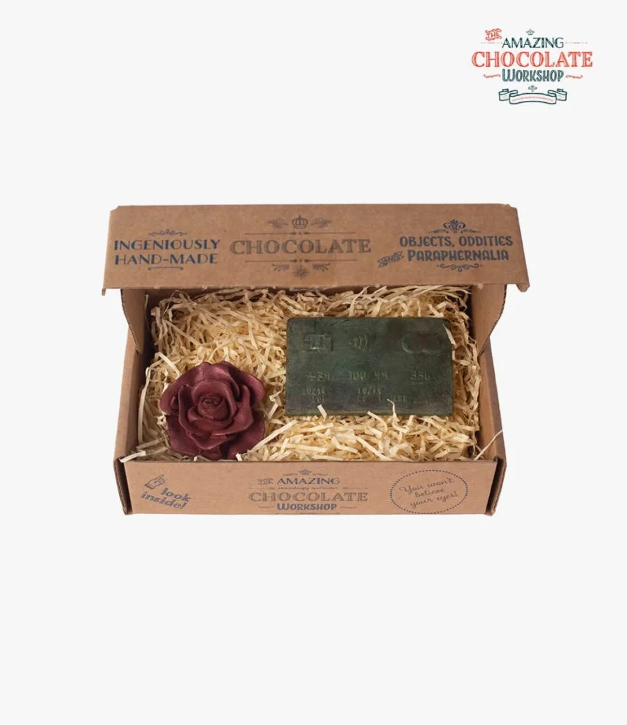 Credit Card & Flower Chocolate Set by The Amazing Chocolate Workshop