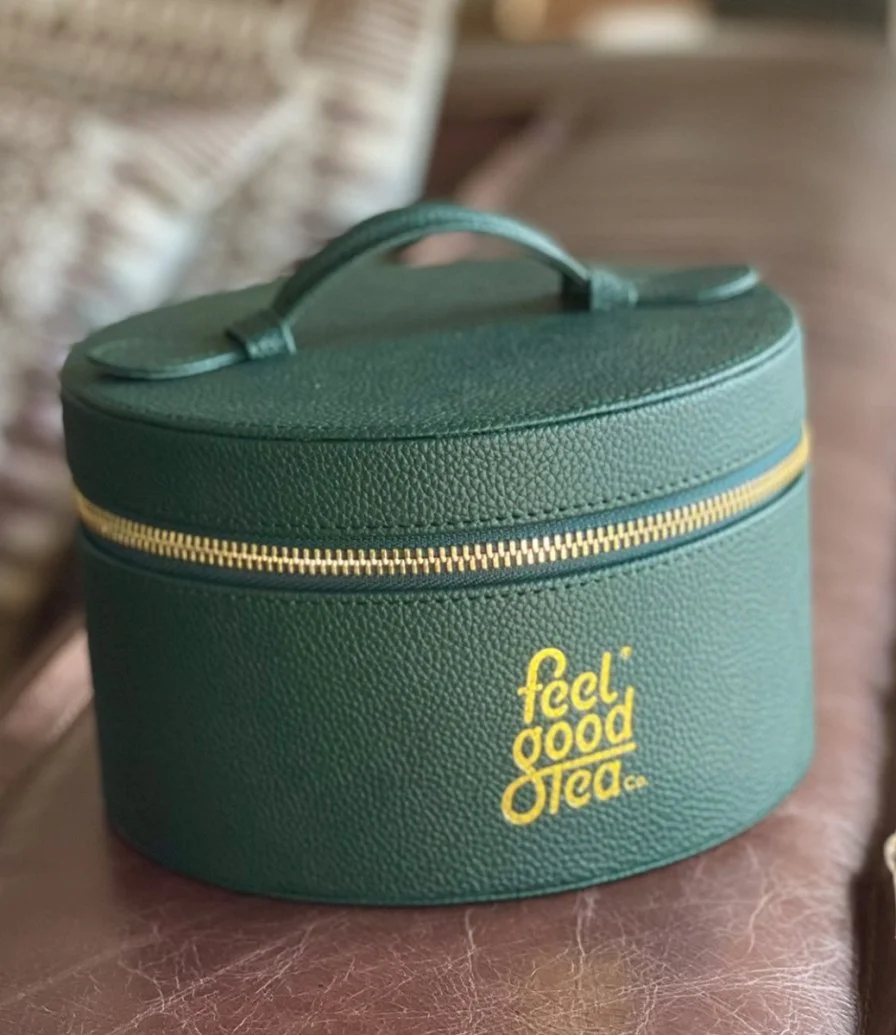 Crocodile Green Leather Box by Feel Good Tea
