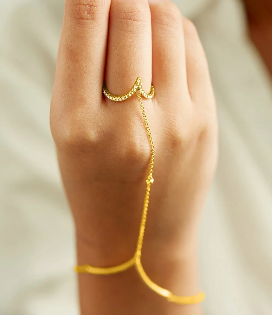 Cuff ring Gold-Vermeil by FLUORITE