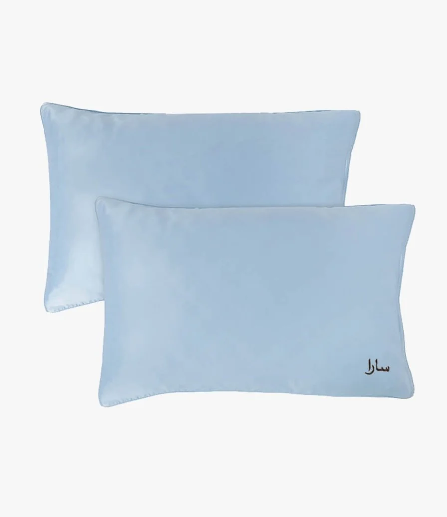 Custom Arabic Embroidery Silk Pillowcases