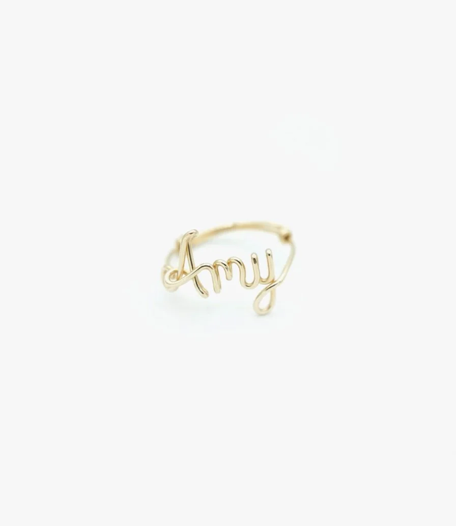 Customized Gold Ring by Wired Up