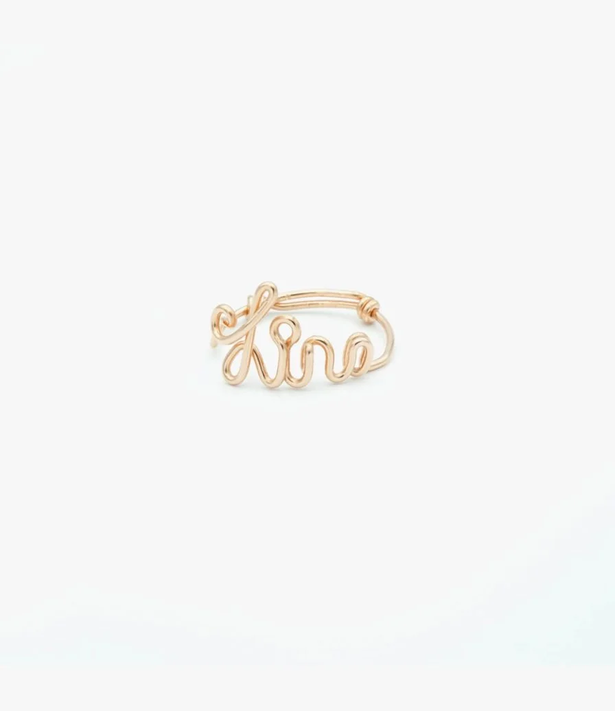 Customized Rose Gold Ring by Wired Up