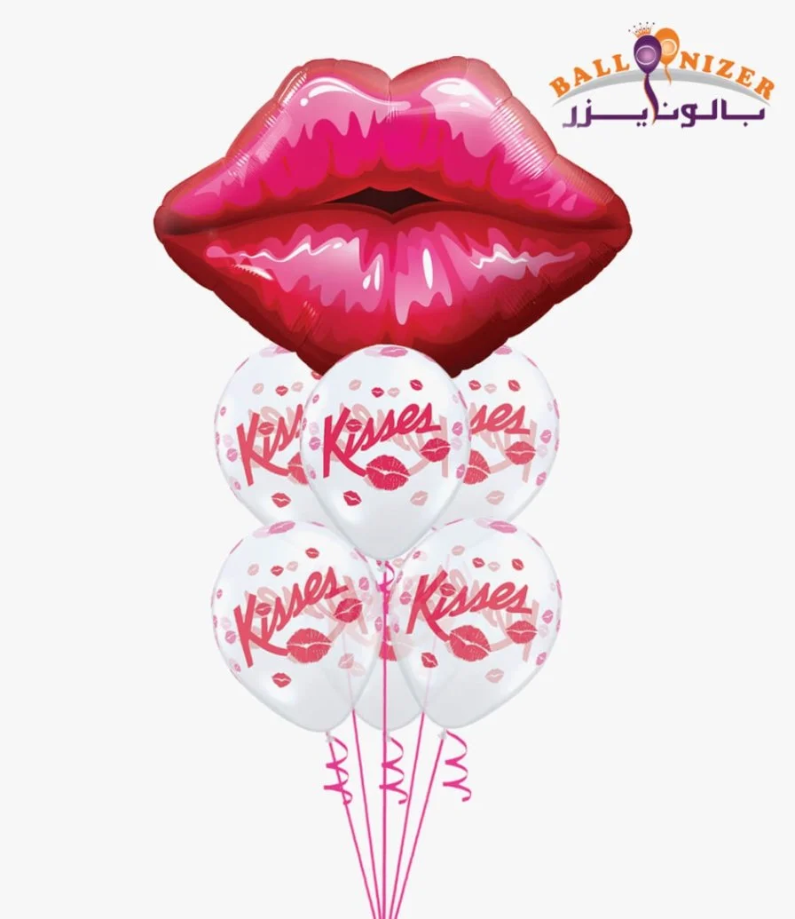 Cute Kisses Balloons Bouquet