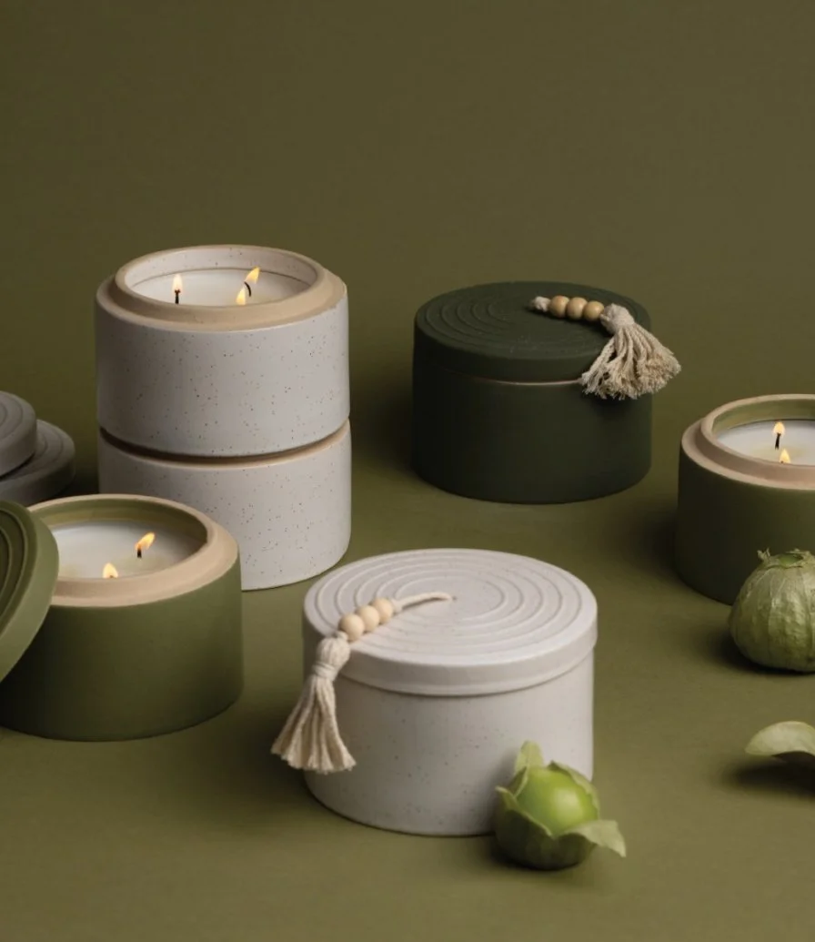 Cypress & Fir 283g Dark Green Ceramic Candle by Paddywax