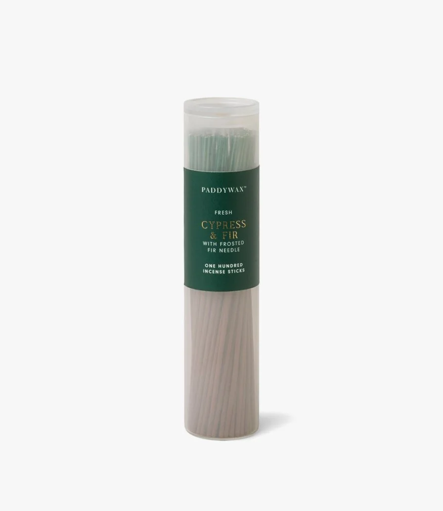 Cypress & Fir Green Incense Sticks in Glass Jar by Paddywax