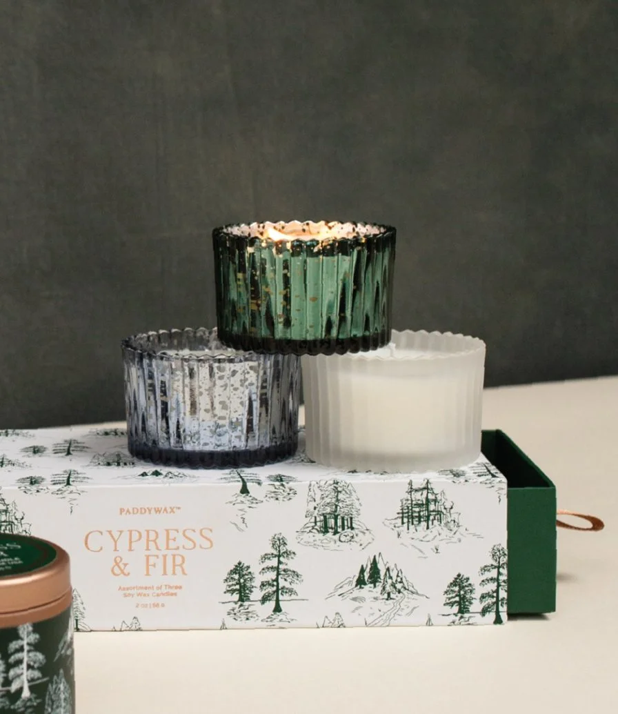 Cypress & Fir Mercury Glass Boxed Gift Set by Paddywax