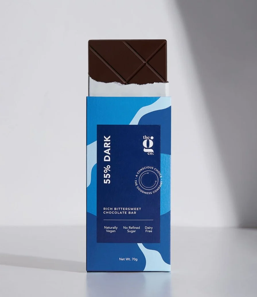  Vegan 55% Dark Chocolate Bar by The Goodness Company