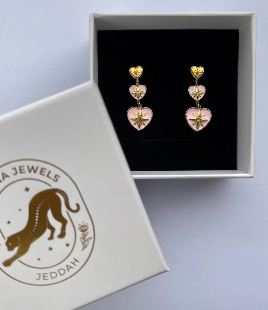Darla Earrings Pink by Bianna Jewels