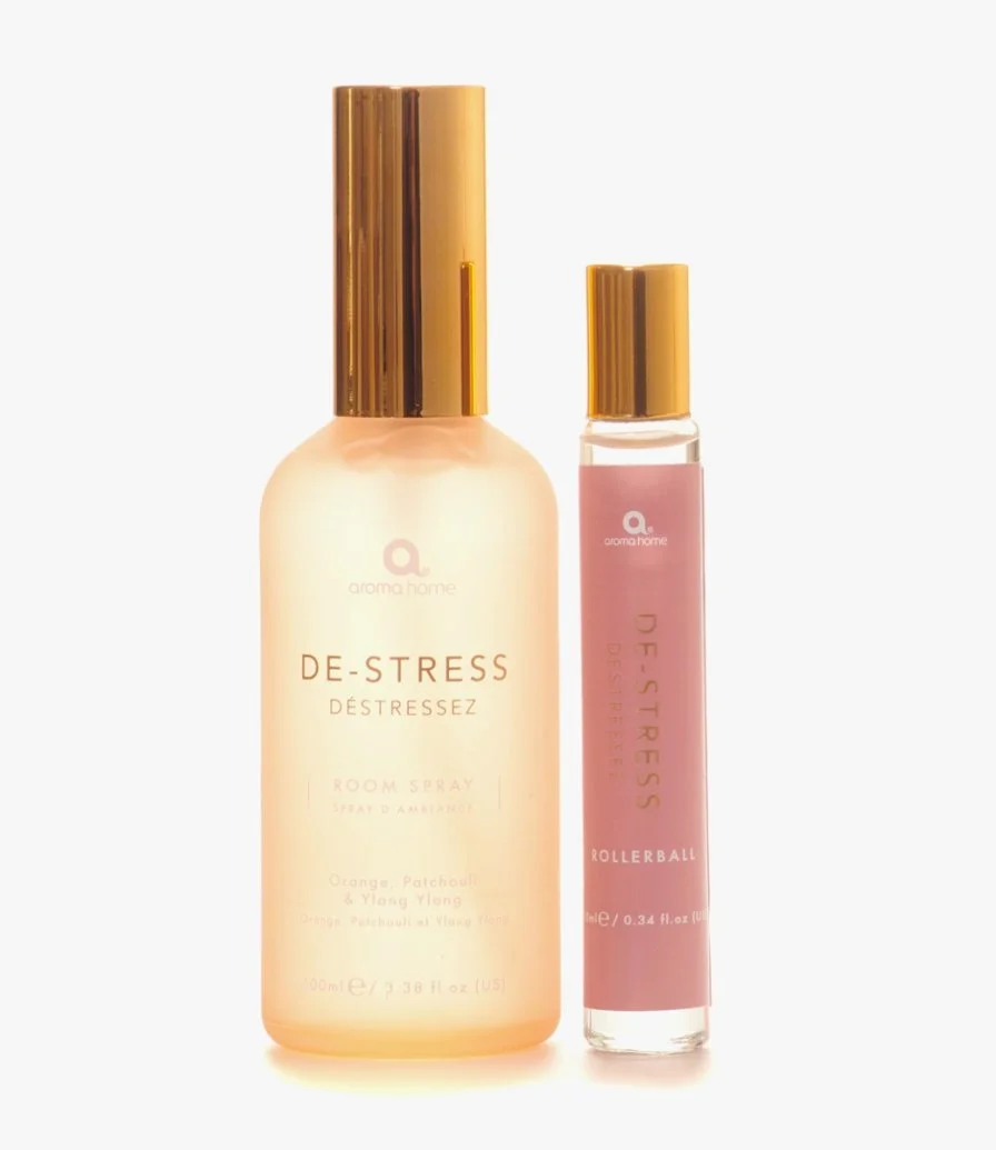 De-Stress Room Spray and Rollerball by Aroma Home
