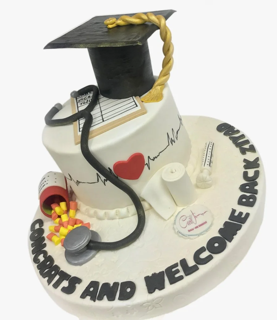 Doctor Graduation Designed Cake