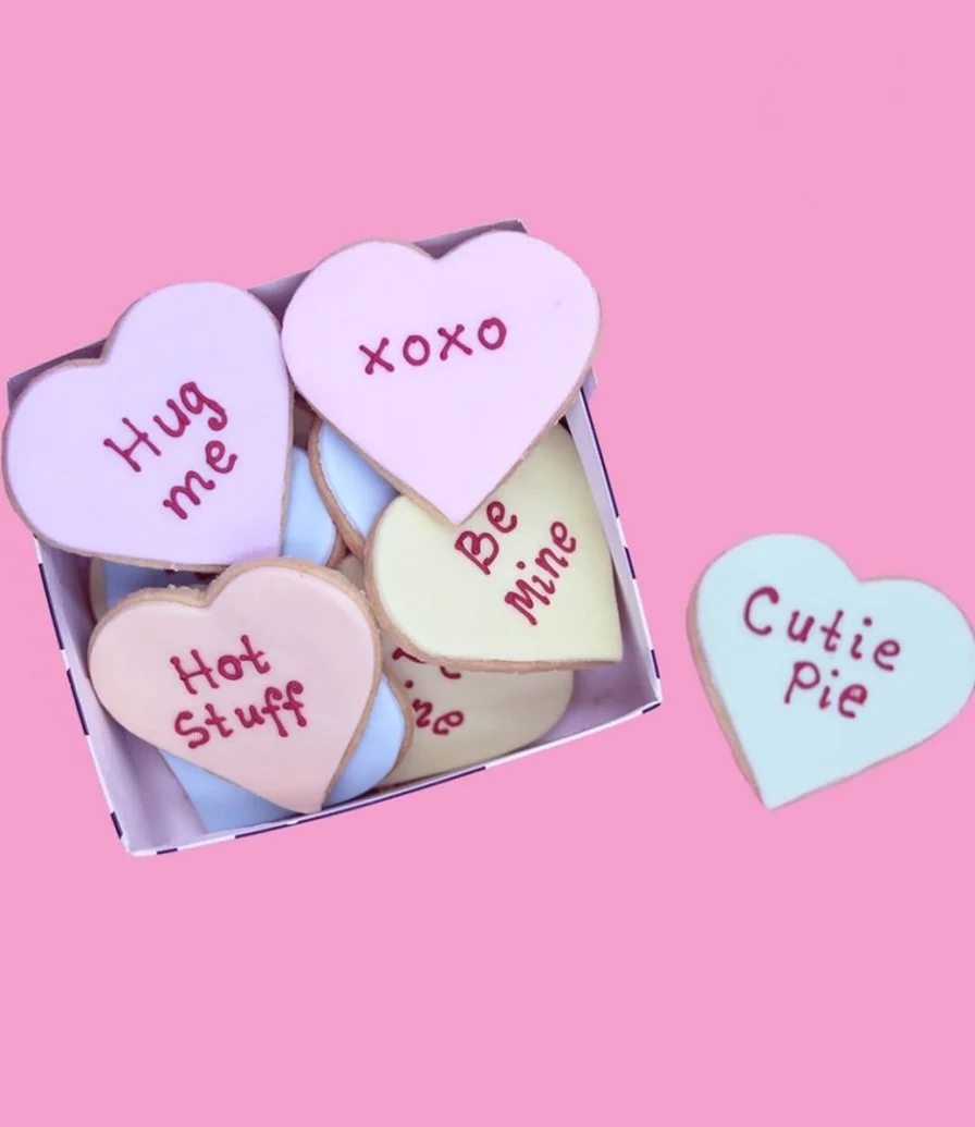 Dozen Conversation Heart Cookies by Sugarmoo 