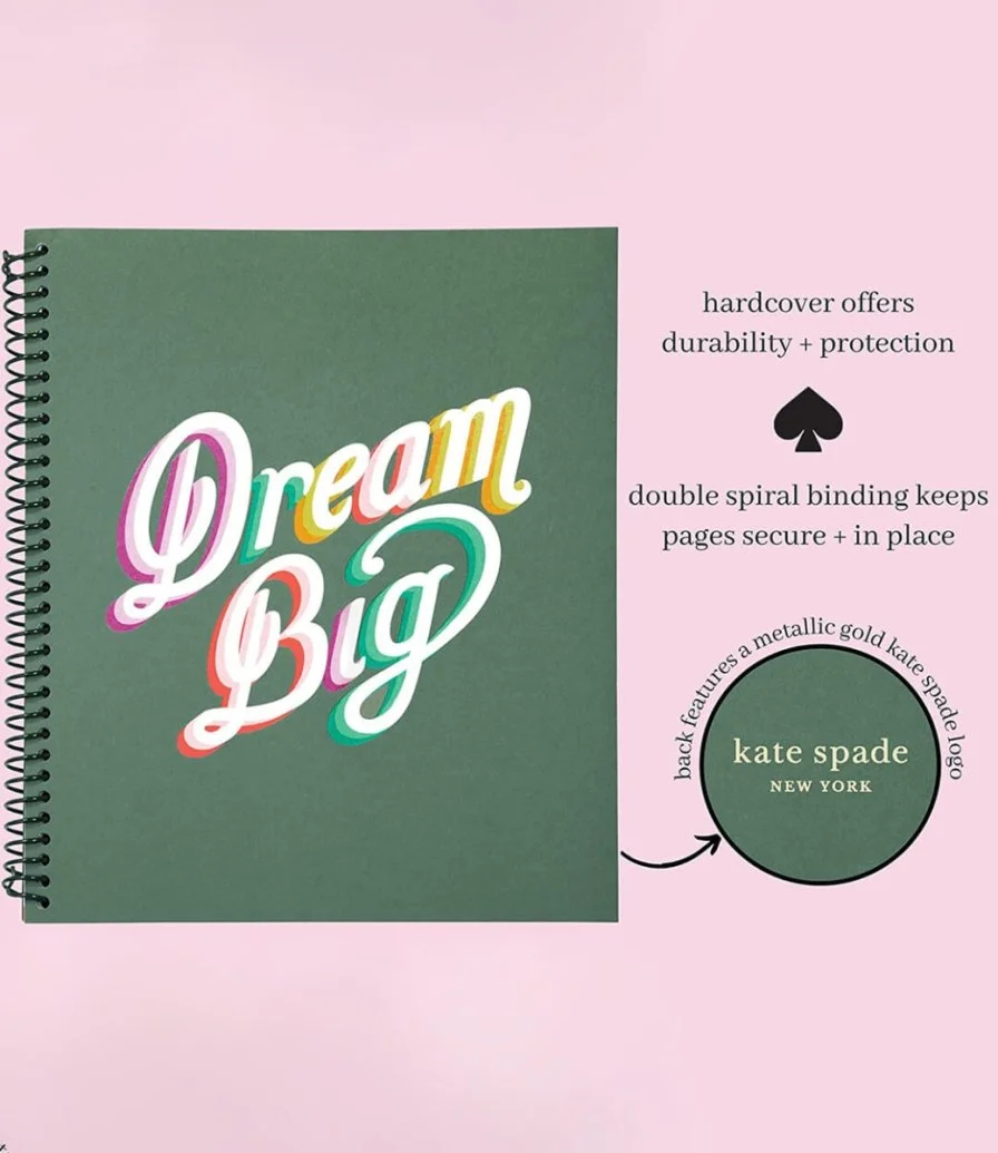 Dream Big Large Spiral Notebook by Kate Spade New York