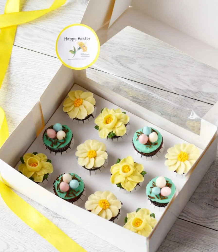 12 Mini Easter Cupcakes Box By Sweet Celebrationz