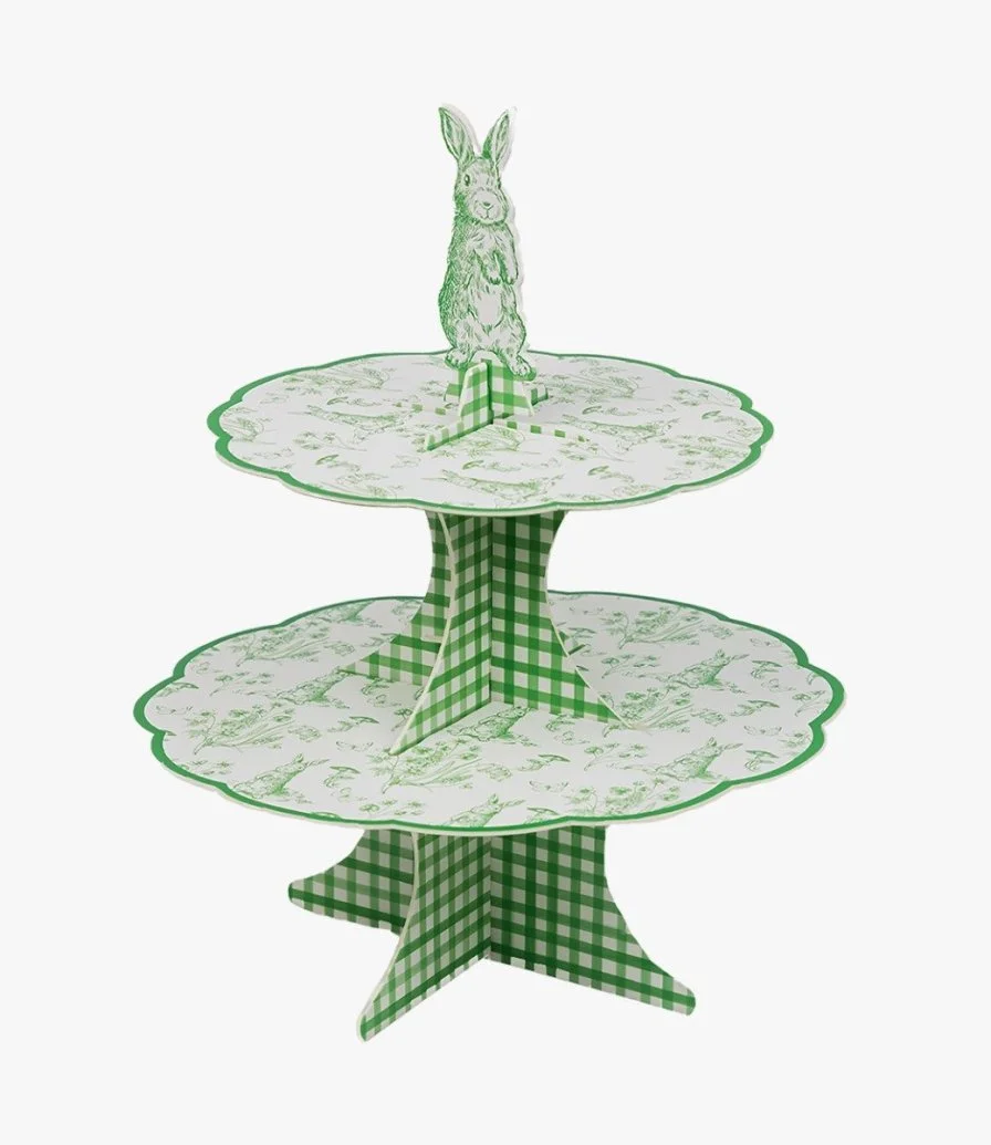 Easter Playful Pierre Double Sided 2 Tier Cake Stand