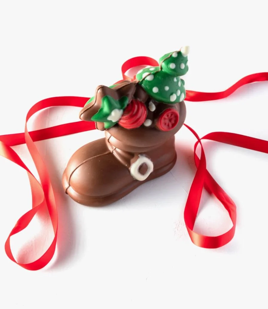 شوكولاتة بشكل حذاء سانتا من إن جيه دي