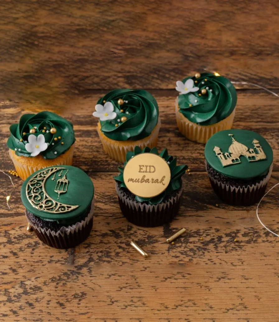 Eid Embossed Cupcakes 6pcs by Cake Social