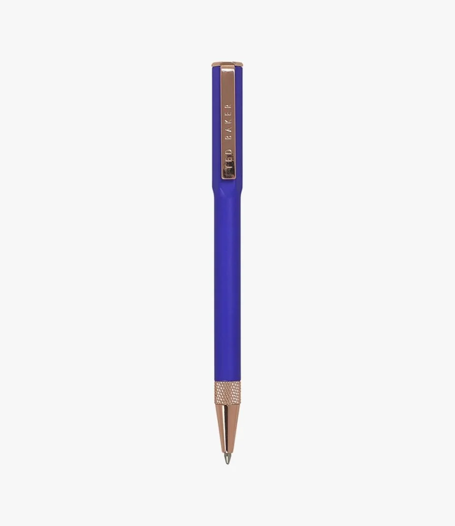 قلم جاف مميز بلون أزرق من تيد بيكر