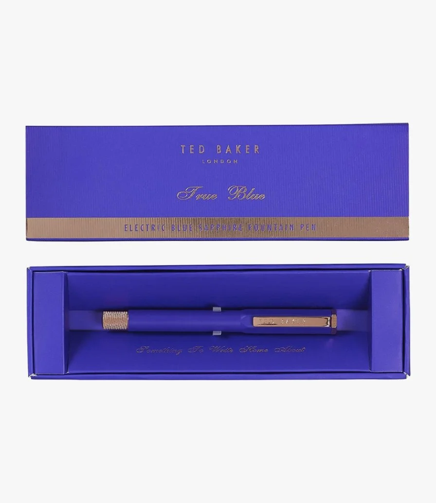 قلم حبر مميز بلون أزرق من تيد بيكر