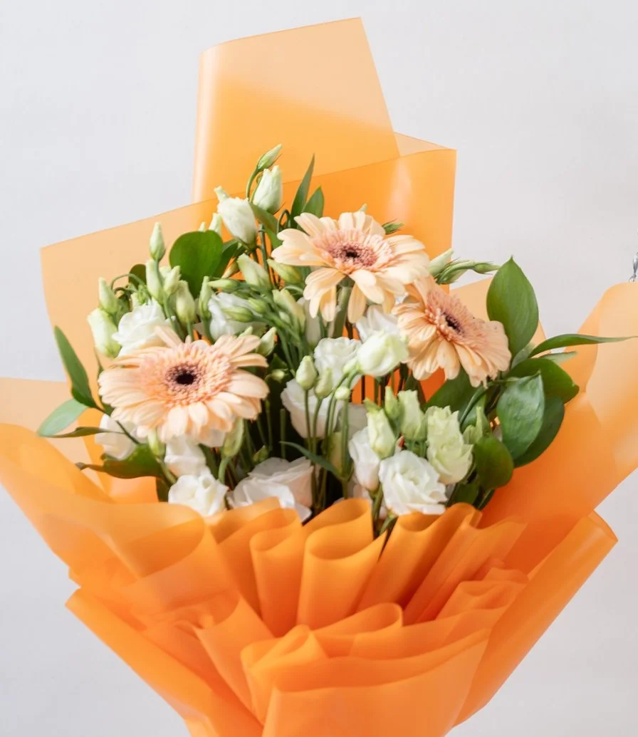 Elegant Blossom Hand Bouquet & Get Well Soon Cake Bundle