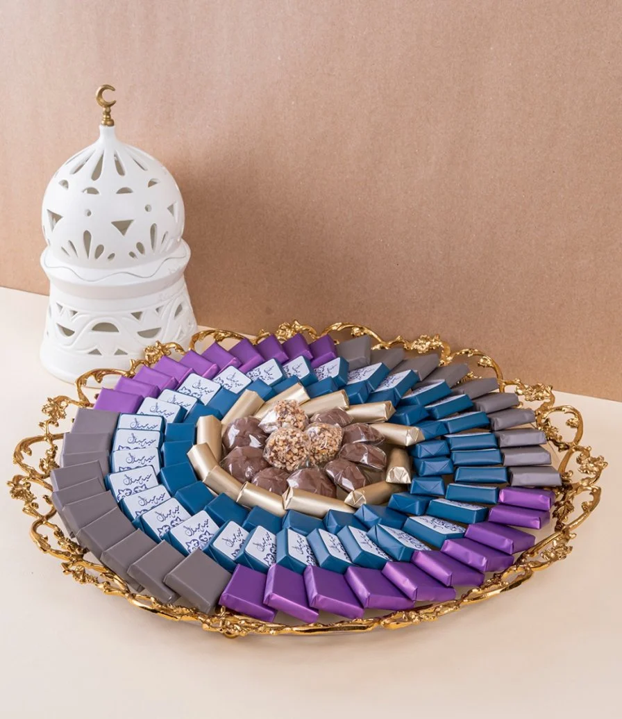 Elegant Round Chocolate Arrangement by Lilac - Large 