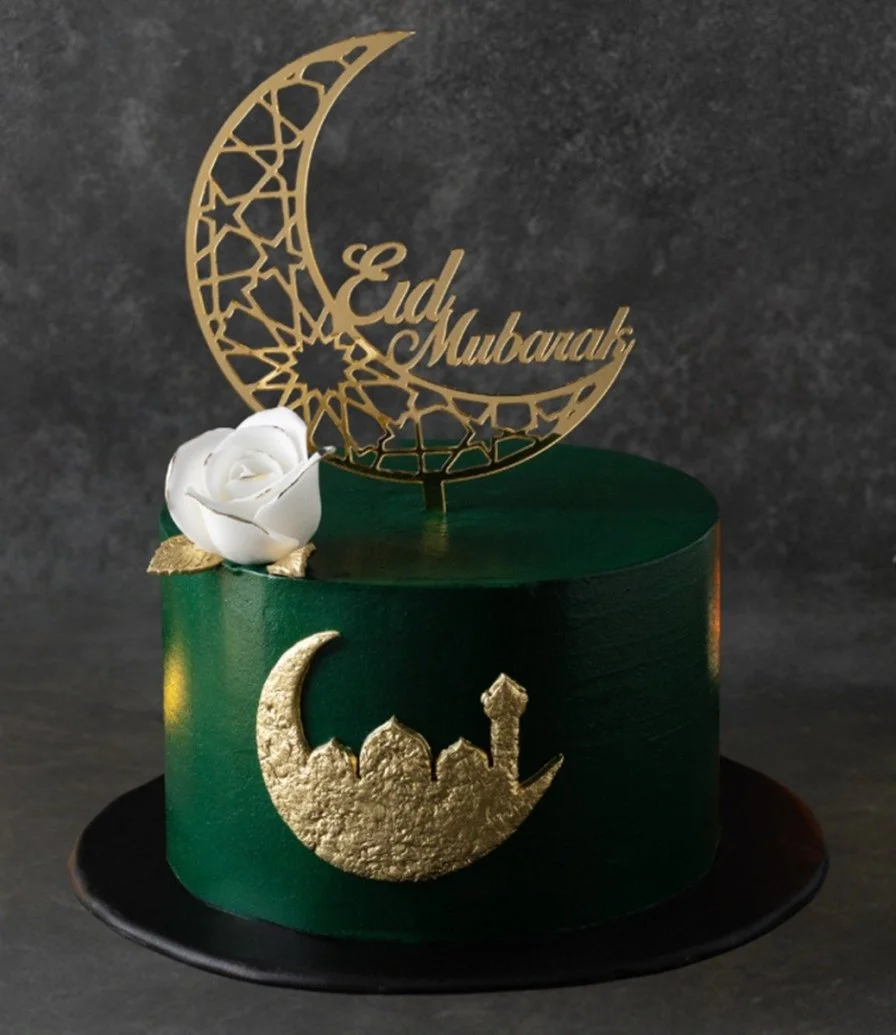 Emerald Green Eid Cake 1.5 kg by Cake Social