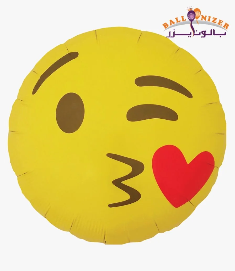Face Blowing a Kiss Emoji Balloon