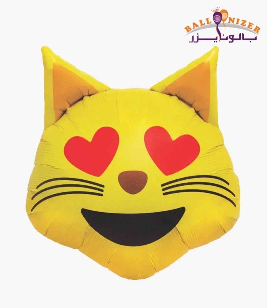 Smiling Cat With Heart-Eyes emoji  balloon