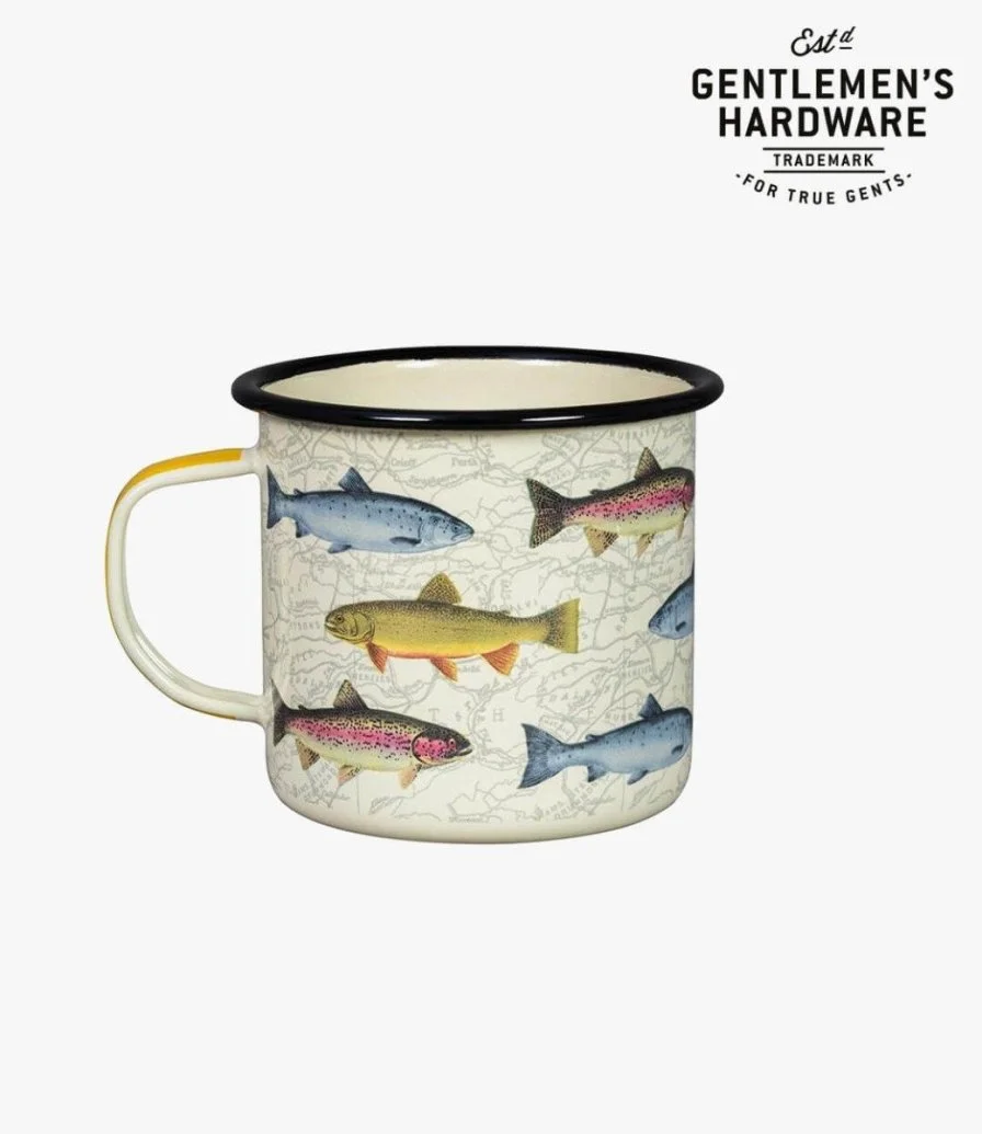 Enamel Mug - Fish 17 fl.oz  / 500 ml By Gentlemen's Hardware