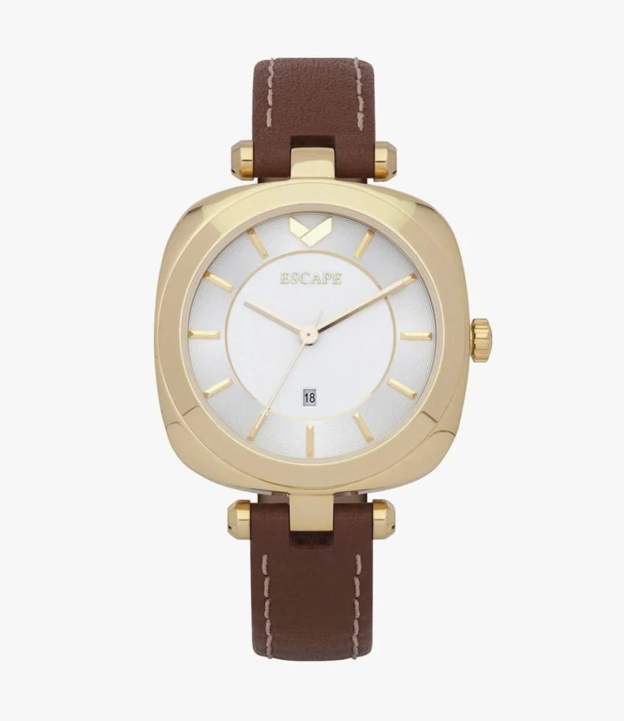 Escape Brown Leather Watch