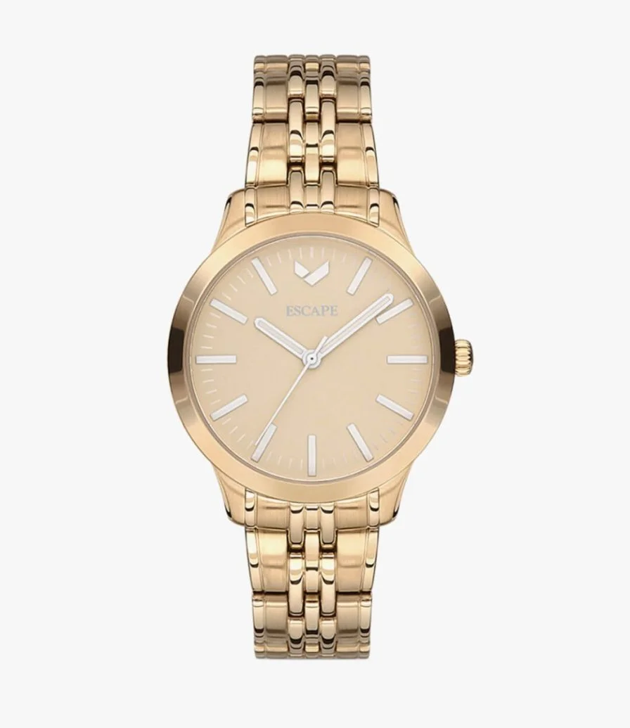 Escape Gold Stainless Steel Watch for Men