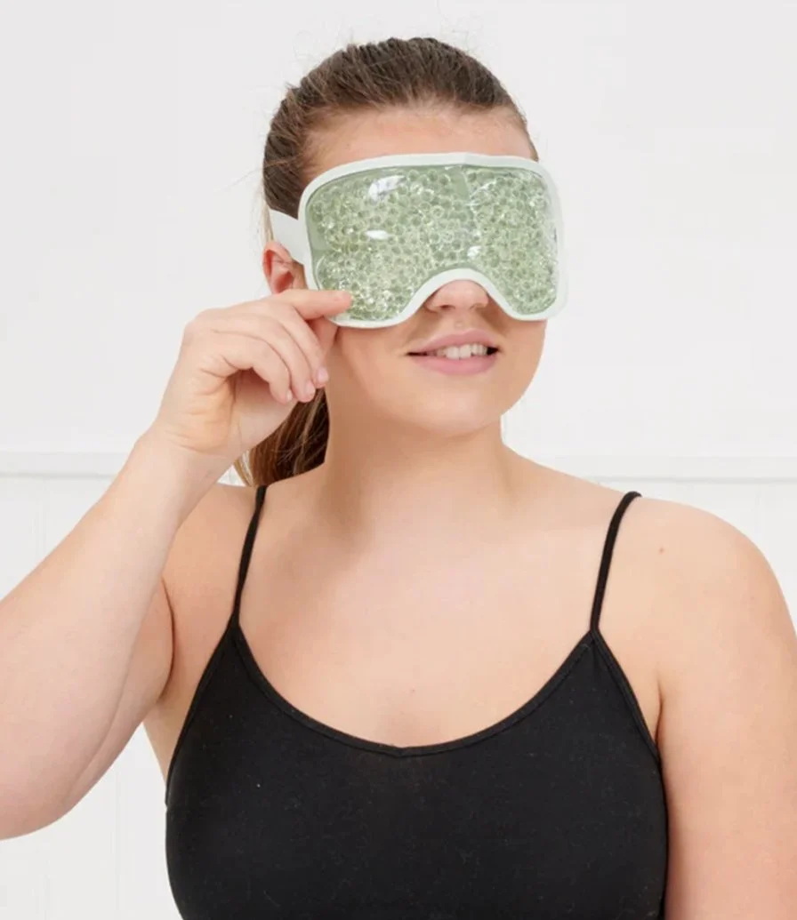 Essentials Gel Cooling Eye Mask - Green by Aroma Home