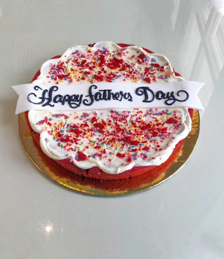 Father's Day Red Velvet Cookie Cake by Katherine's