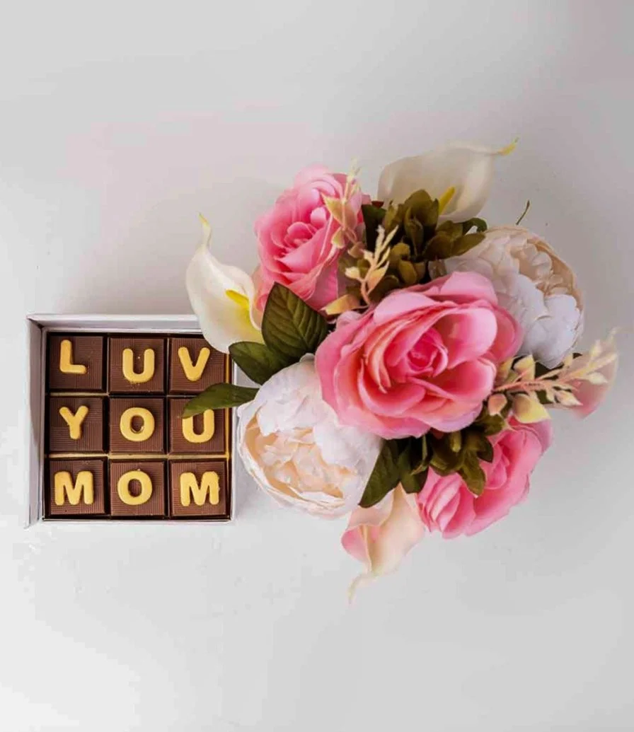 Faux Flowers & Chocolates Combo by NJD