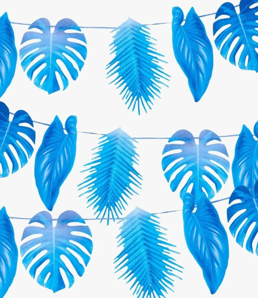 Fiesta Blue Palm Leaf Garland 1.5meters by Talking Tables