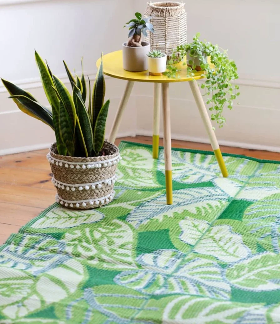 Fiesta Palm Woven Rug by Talking Tables