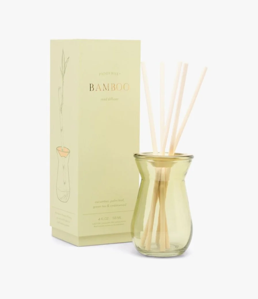 Flora Bulb 4fl oz Sage Green Glass Diffuser Bamboo  by Paddywax