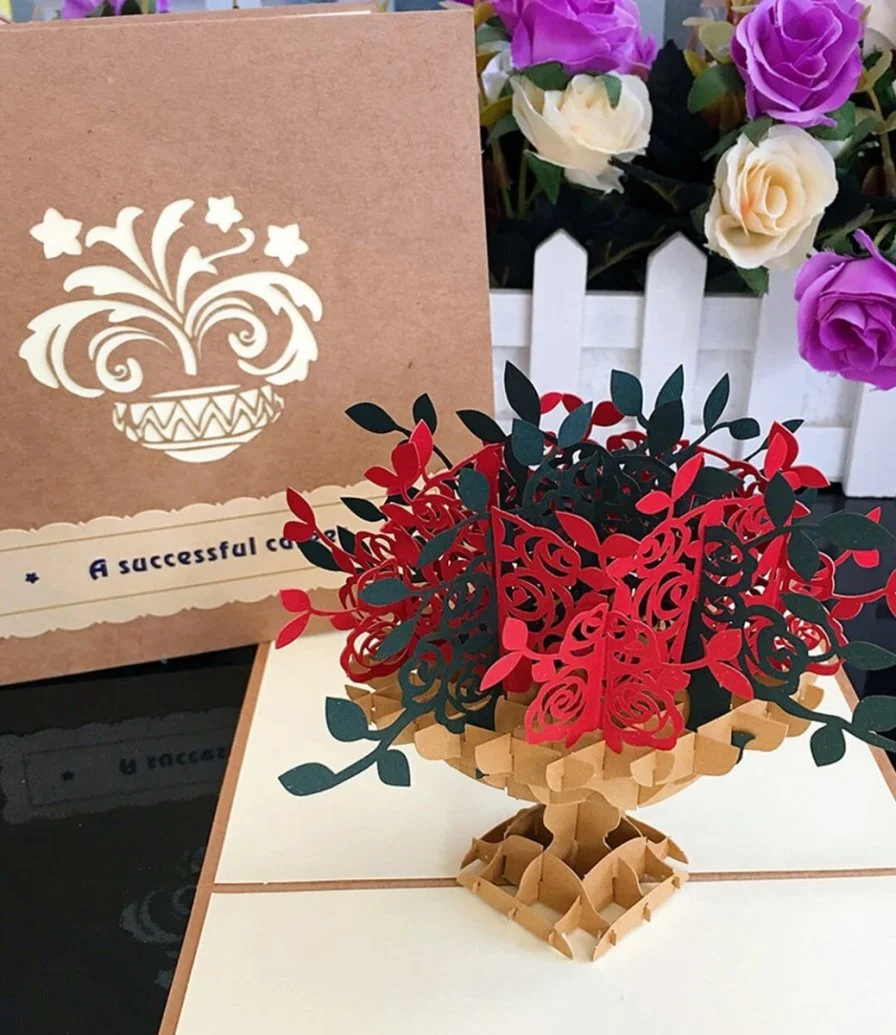 Flower Bouquet 3D Greeting Card