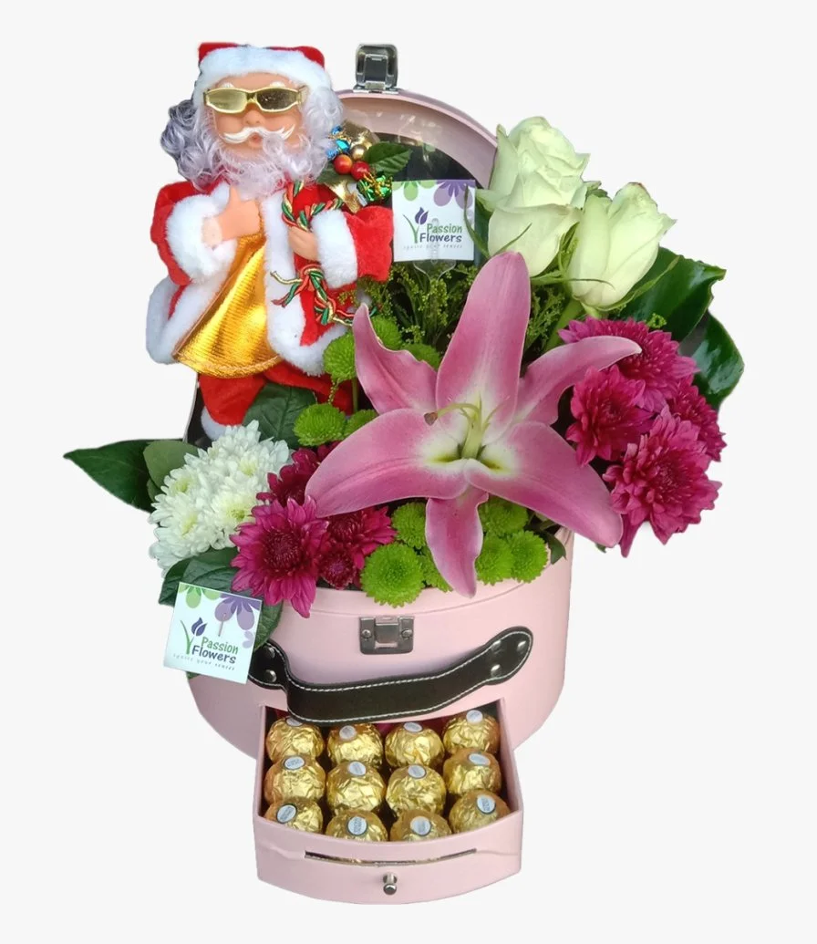 Flowers, Santa Claus and Ferrero Box with Drawer