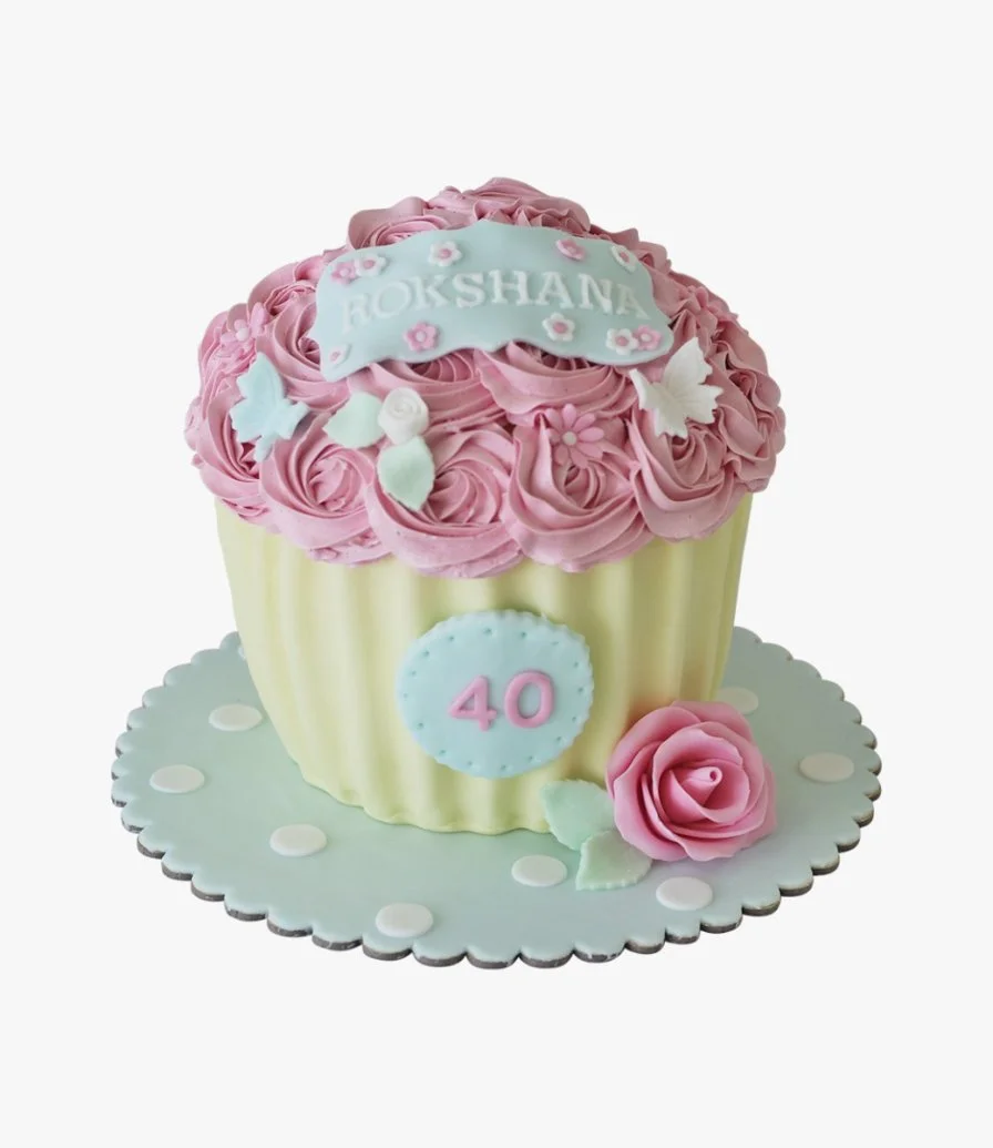 Flower Cupcake-themed Cake 