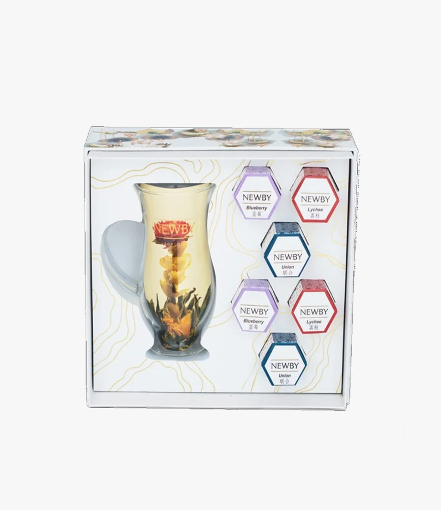 Flowering Tea Gift Set ( 1 glass + 6 Bulbs)