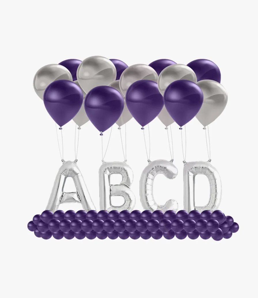 Flying Letters Balloons (4 Letters)
