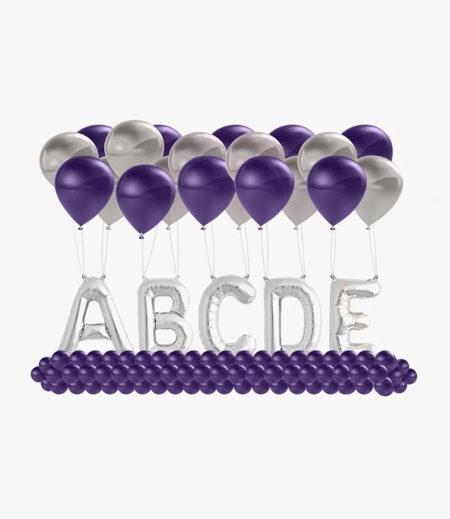 Flying Letters Balloons (5 Letters)