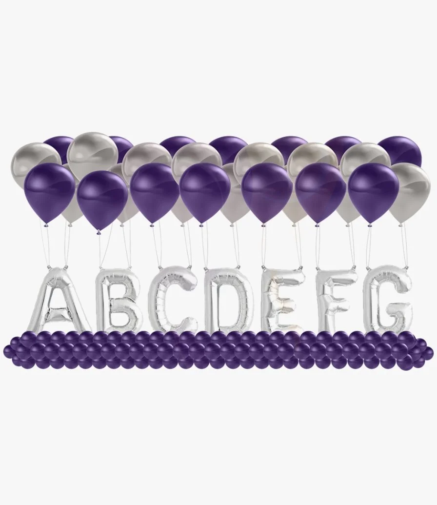 Flying Letters Balloons (7 Letters)