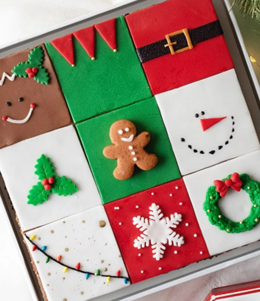 Fondant Christmas Brownies by Cake Social