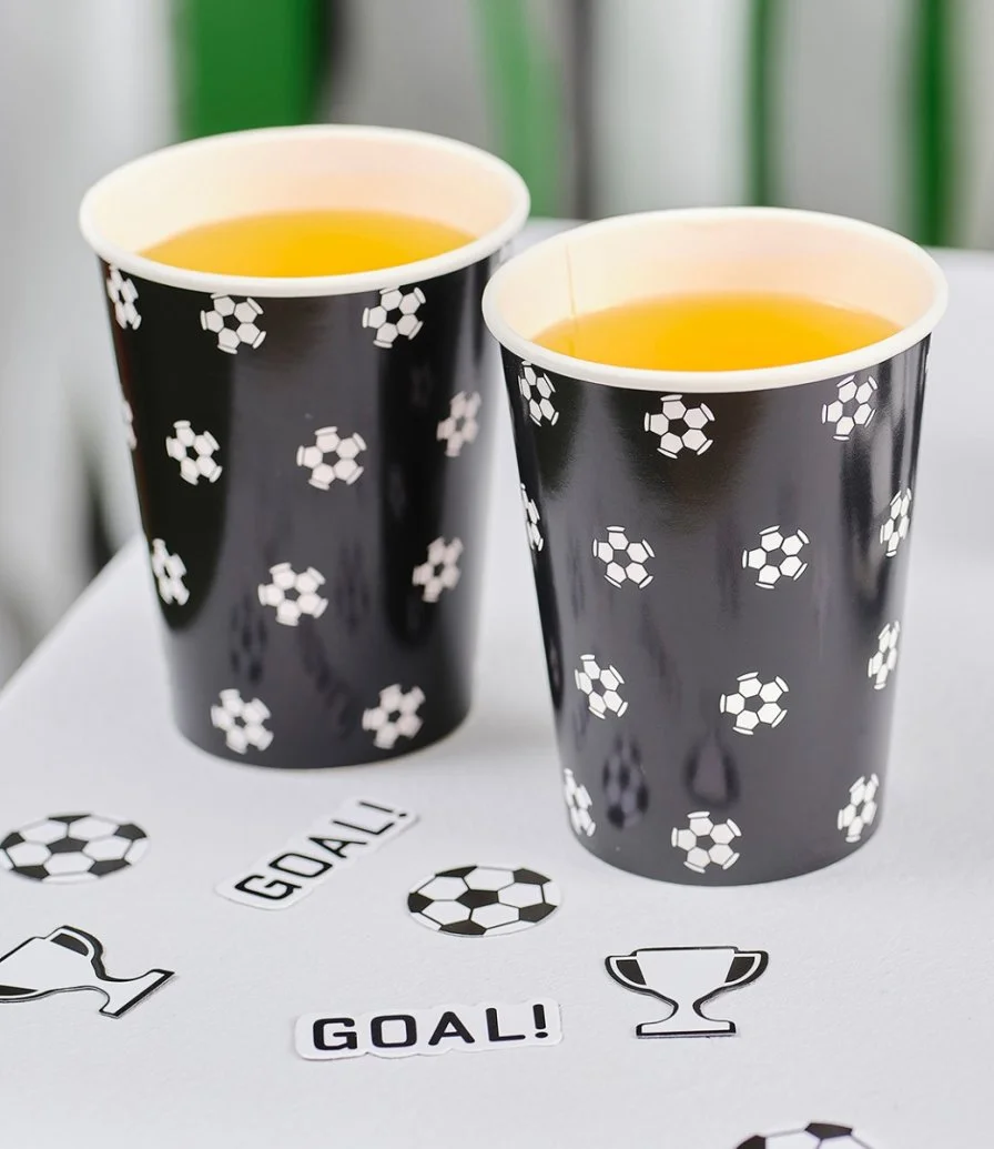 Football Print Paper Cups by Ginger Ray