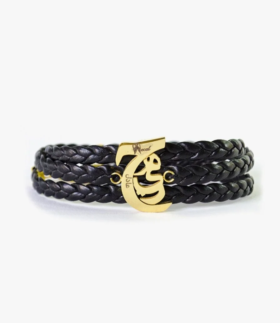 Freedom Braided Leather Bracelet by Mecal